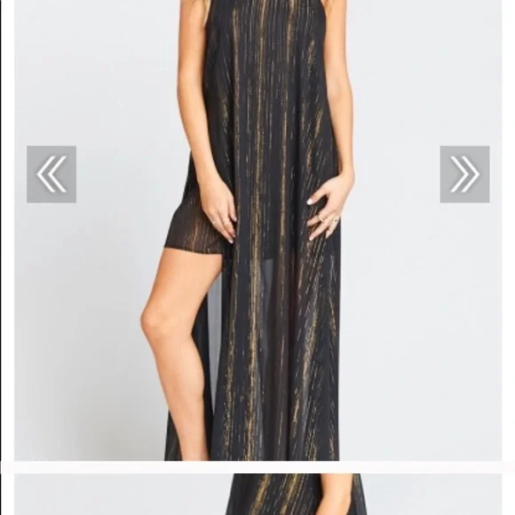 Show Me Your Mumu black and gold Maxi Dress - Picture 2 of 9